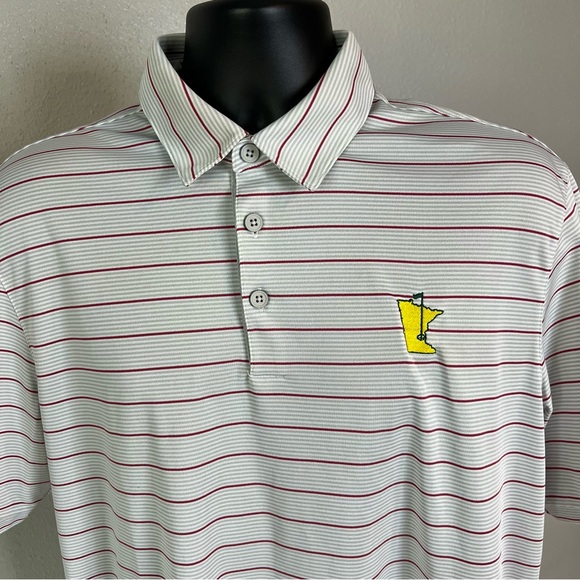 Ashworth Other - Ashworth Golf Polo with Yellow Minnesota Embroidery Red Gray White GBR Mens L